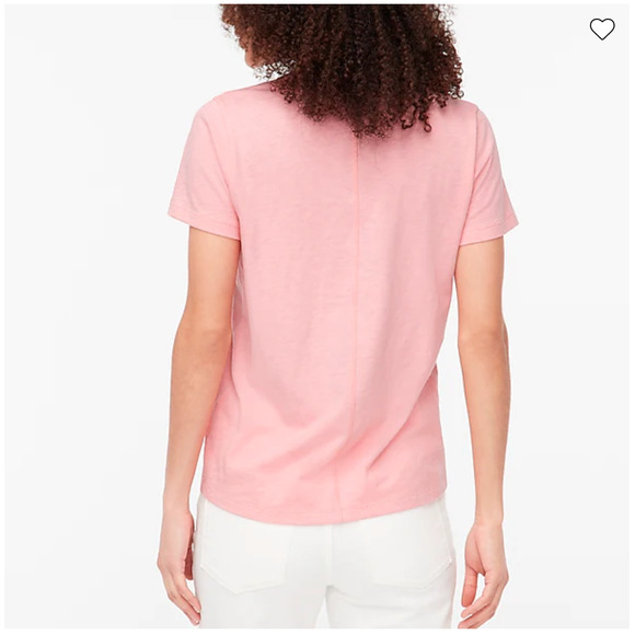 NWT J. Crew Hibiscus Pink Girlfriend Crewneck Cotton Tee - SIZE XL - Picture 10 of 10